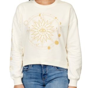 Juniors Celestial Graphic Sweatshirt New W| Tags